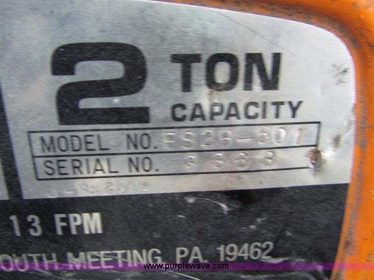 image for item I6710 Peerless two ton electric hoist
