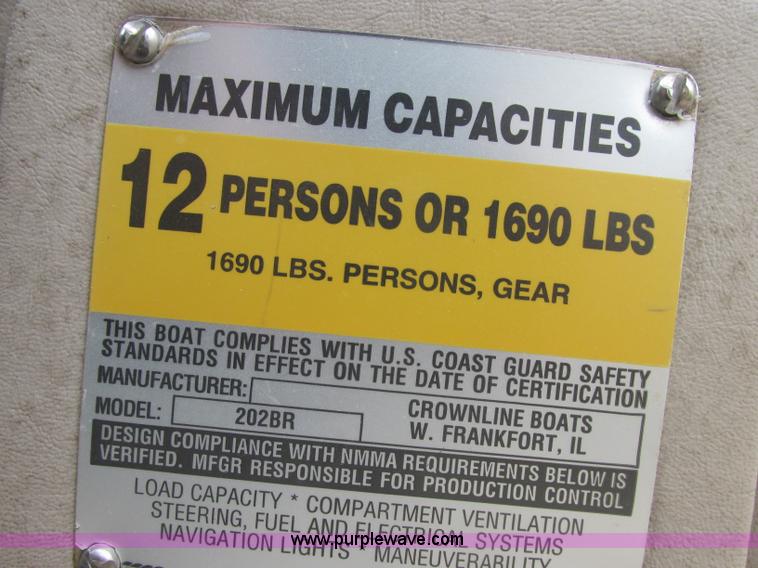 image for item J2362 1998 Crownline 202BR boat