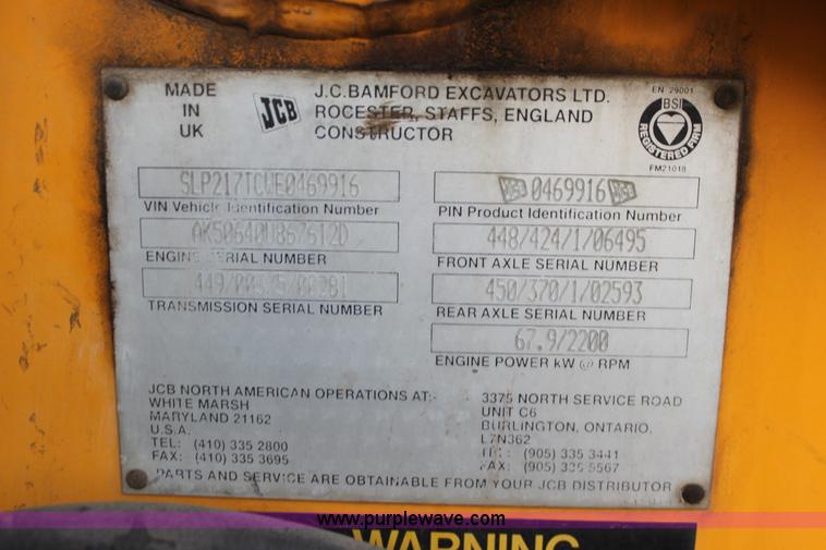 image for item F3385 1998 JCB 217 Series 3 backhoe