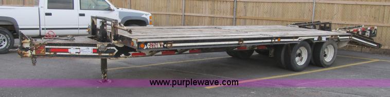 image for item F8890 1995 CZ Engineering CZ20KT flatbed trailer