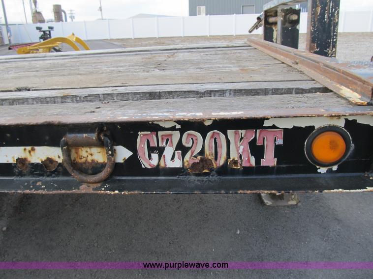 image for item F8890 1995 CZ Engineering CZ20KT flatbed trailer