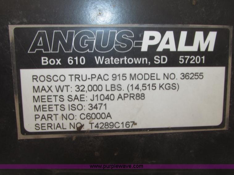 image for item G9871 2001 Rosco TRU-PAC 915 articulated pneumatic tire roller