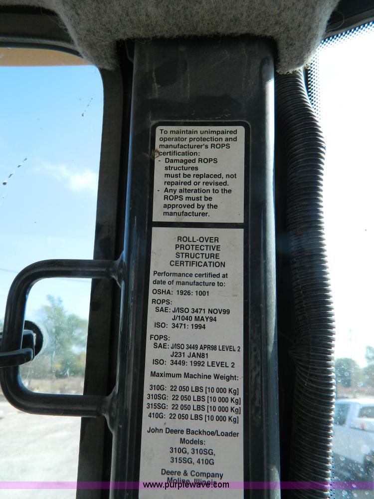 image for item H2358 2002 John Deere 410G backhoe