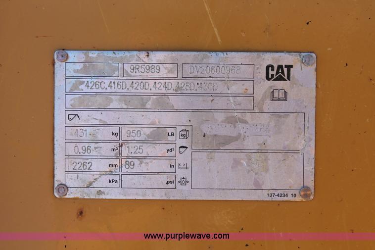 image for item H5510 2002 Caterpillar 416D backhoe