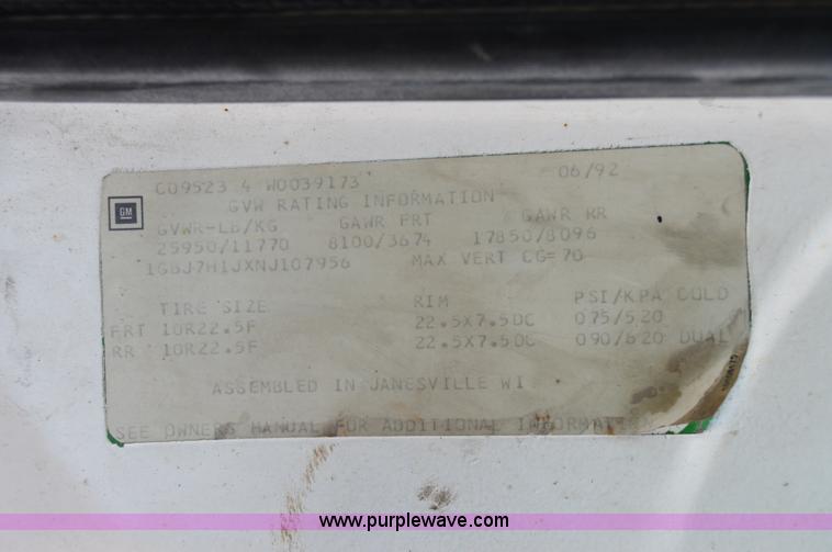 image for item I2884 1992 Chevrolet Kodiak service truck