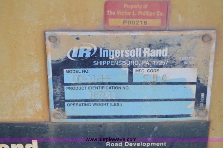 image for item I2897 2006 Ingersoll Rand DD118HF double drum roller