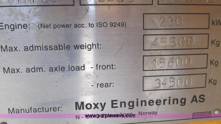 image for item I3159 2005 Moxy MT26 articulated haul truck