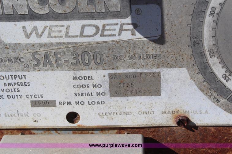 image for item I5911 Lincoln SAE-300 welder