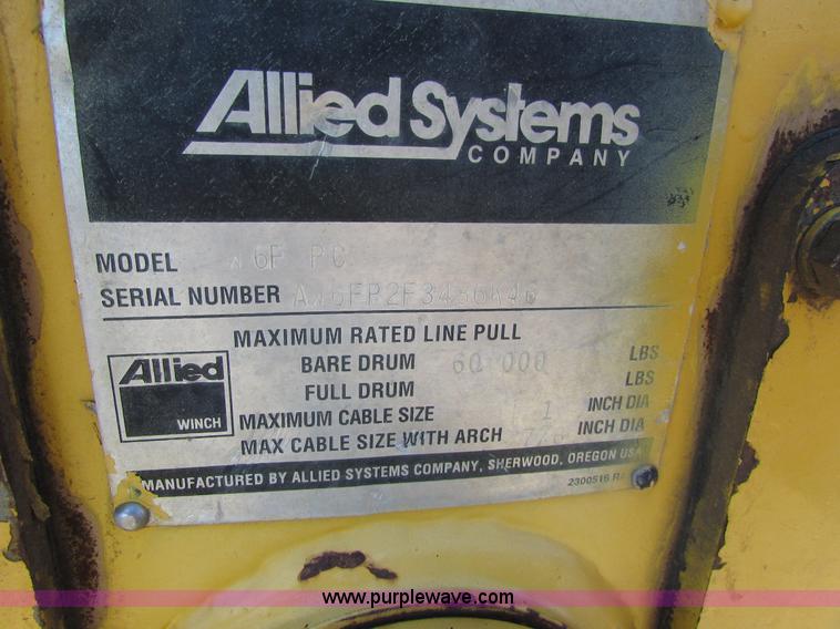 image for item I6724 Allied Systems W6FPC winch