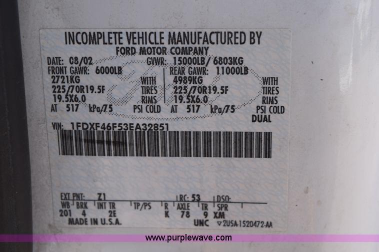 image for item I8667 2003 Ford F450 XLT Super Duty flatbed truck