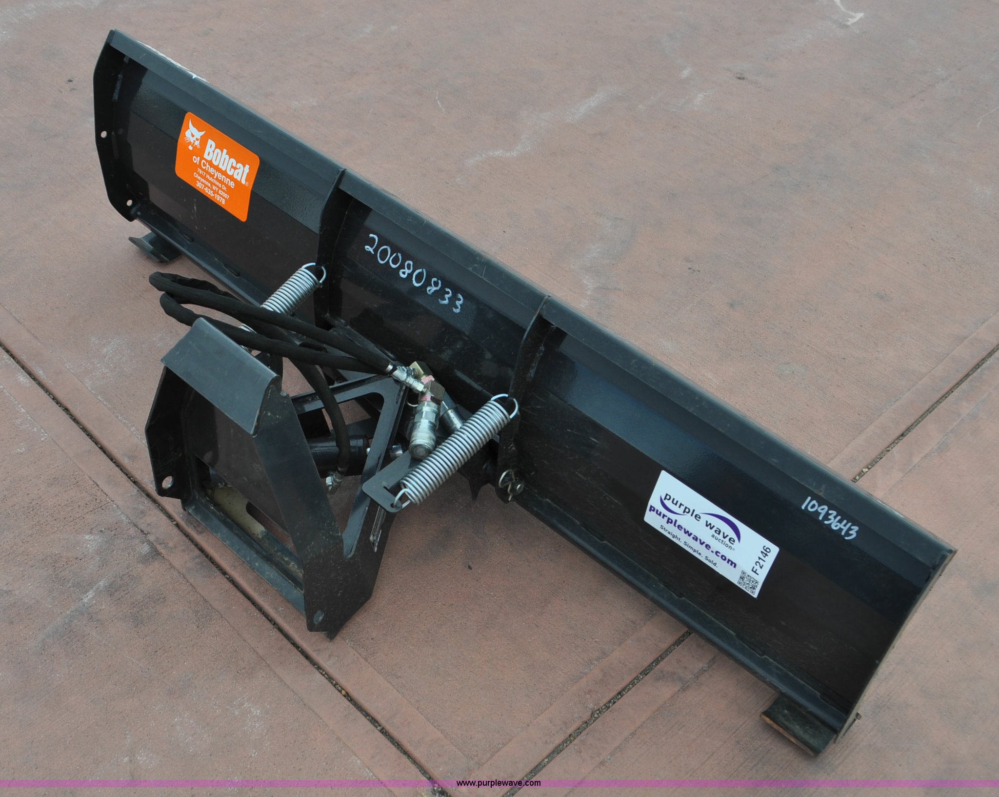 Bobcat 68 UTV snow plow blade in Windsor, CO Item F2146 sold Purple
