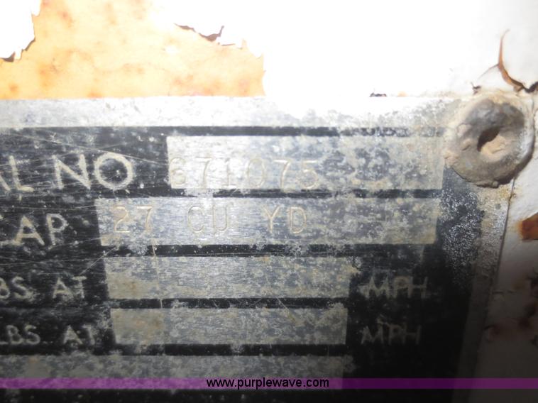 image for item BA9457 1967 Load King 202T-1 belly dump trailer