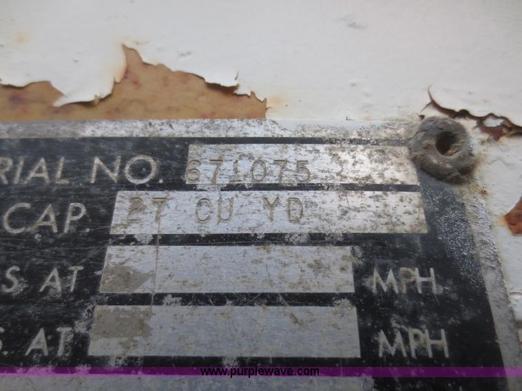 image for item BA9457 1967 Load King 202T-1 belly dump trailer