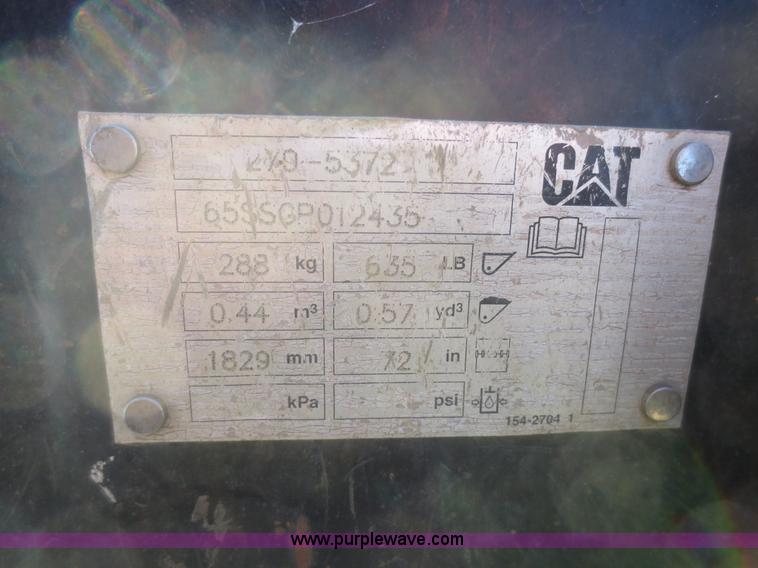 image for item BA9476 Caterpillar skid steer bucket