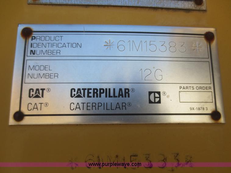 image for item D2206 1993 Caterpillar 12G articulated motor grader