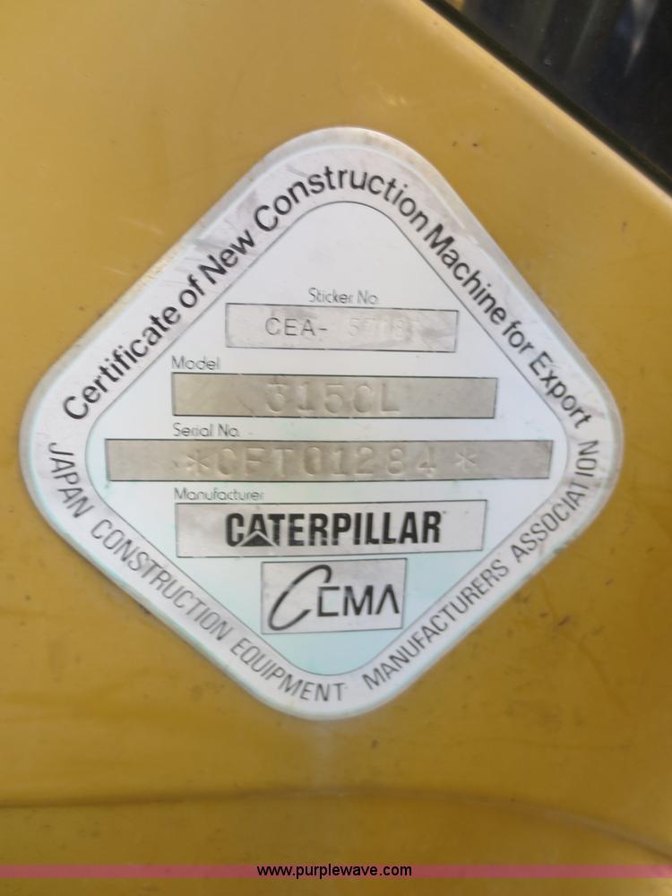 image for item D2209 2002 Caterpillar 315CL excavator
