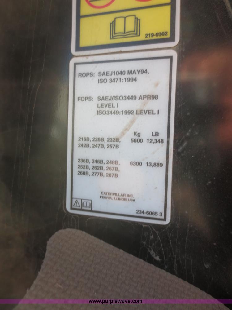 image for item I2162 2010 Caterpillar 257B Series 2 tracked skid steer