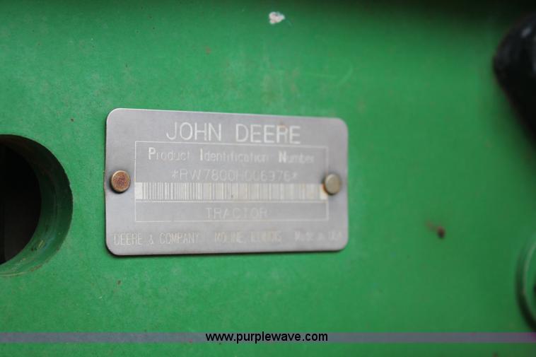 image for item H5991 1994 John Deere 7800 MFWD tractor