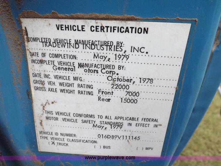 image for item H9175 1979 Chevrolet C60 grain truck