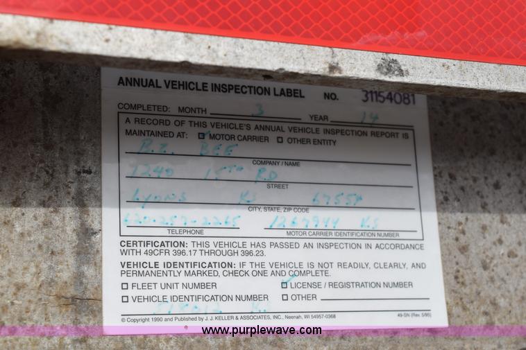 image for item I8603 1981 Dorsey flatbed tender trailer