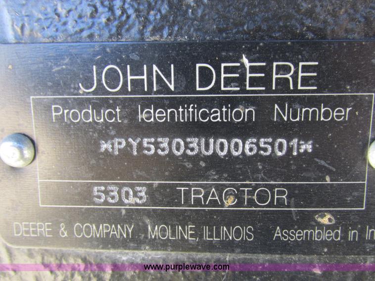image for item I8873 2006 John Deere 5303 tractor