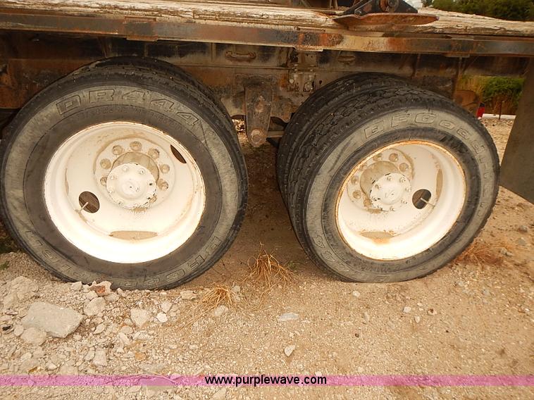 image for item J3092 1975 Chevrolet flatbed truck with crane