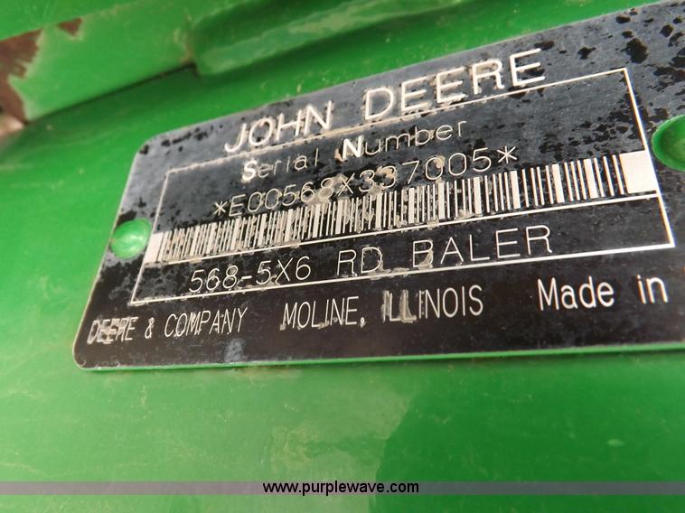 image for item K3076 2007 John Deere 568 round baler