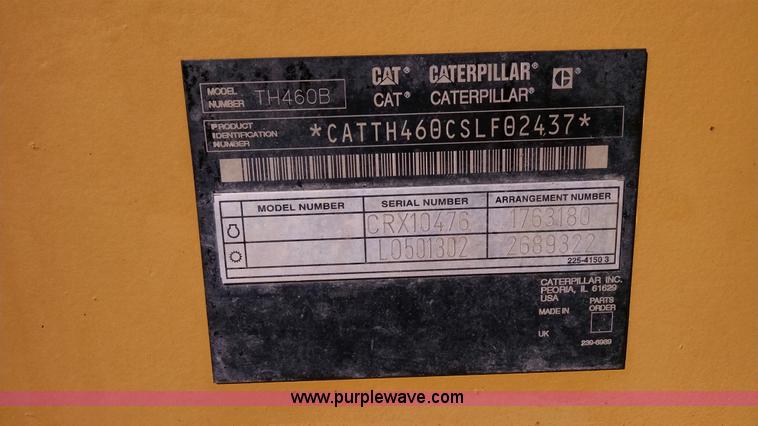 image for item AW9126 2006 Caterpillar TH460B telehandler