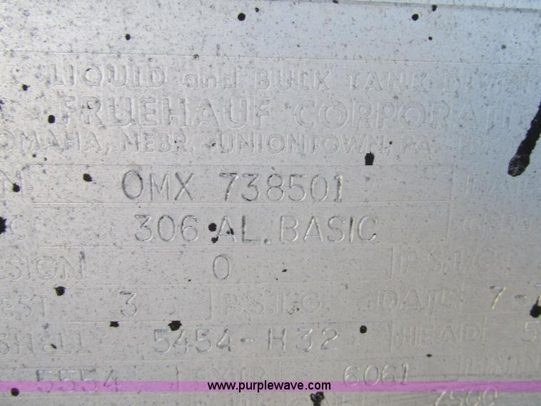 image for item AW9804 1976 Fruehauf aluminum insulated tanker trailer