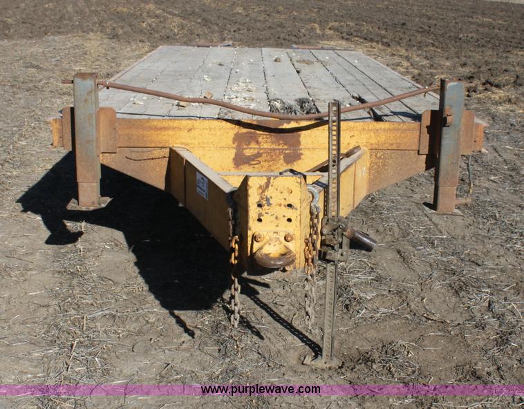 image for item F3391 1992 Belshe flatbed equipment trailer