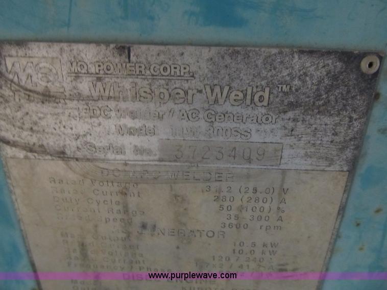 image for item F8910 Multiquip Whisper Weld welder/generator