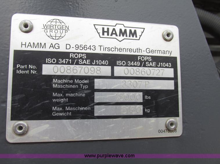 image for item G9879 2004 Hamm 3307P articulated pad foot roller