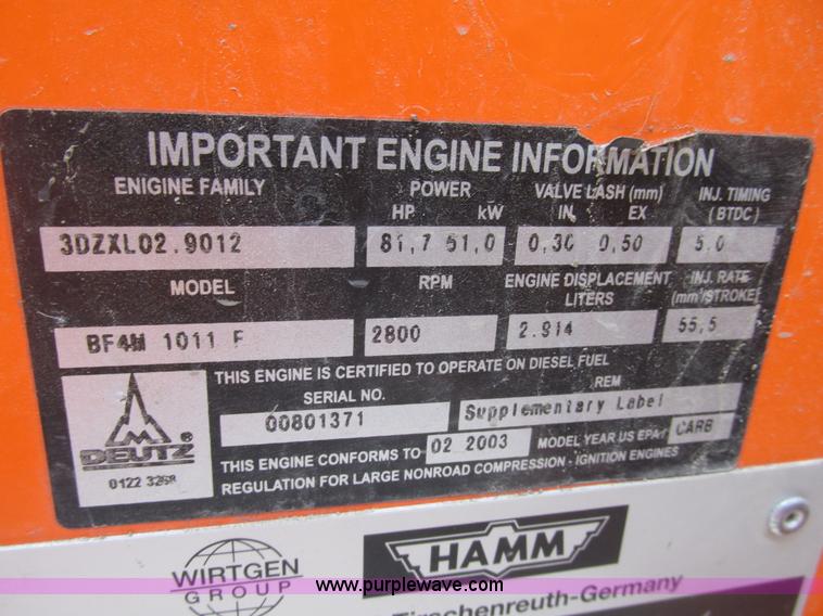 image for item G9879 2004 Hamm 3307P articulated pad foot roller