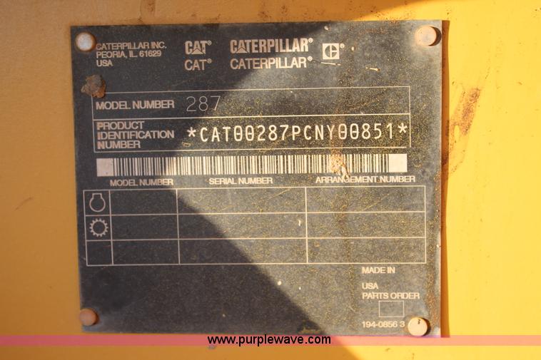 image for item H1689 2004 Caterpillar 287 skid steer