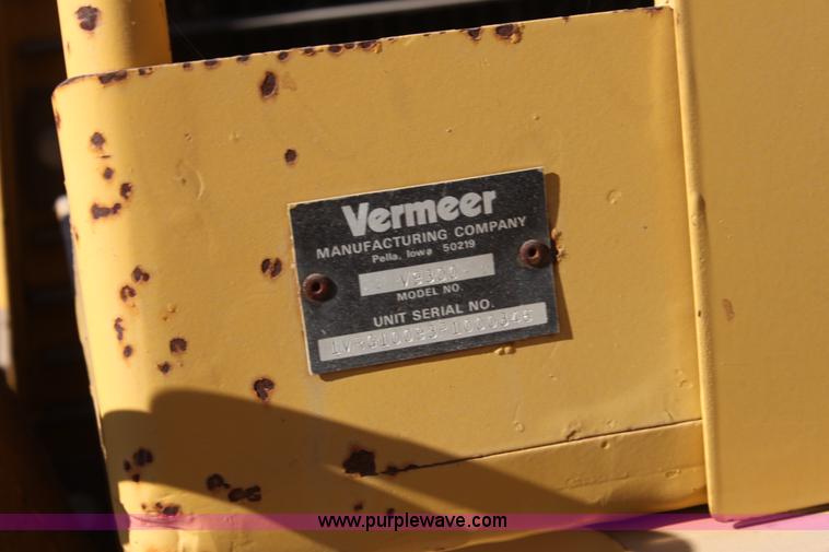 image for item H2011 1993 Vermeer V8050 trencher