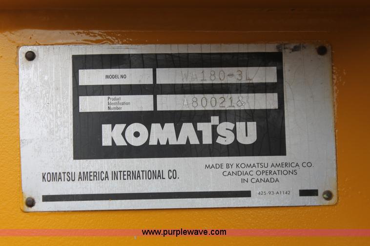 image for item H5502 1997 Komatsu WA180-3L wheel loader