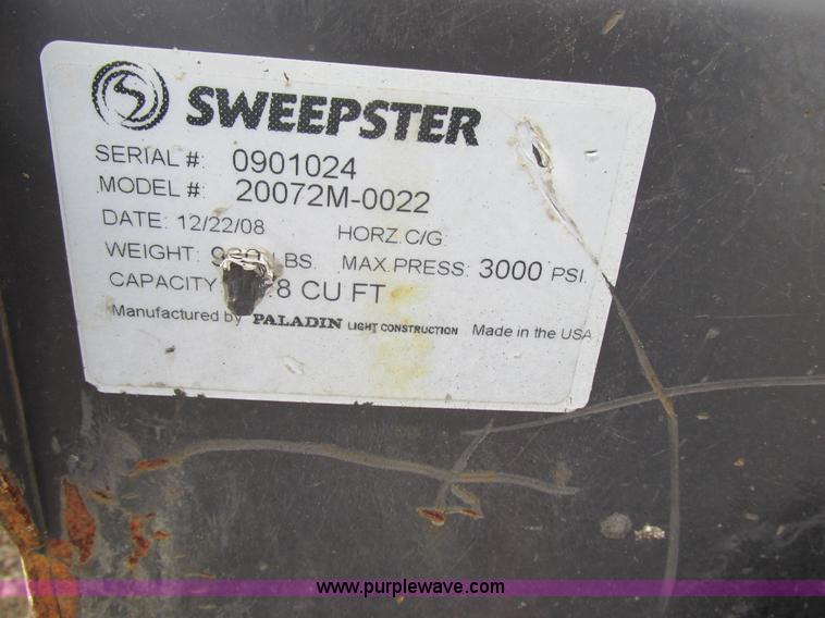 image for item H7682 2008 Sweepster 20072M-0022 skid steer bucket