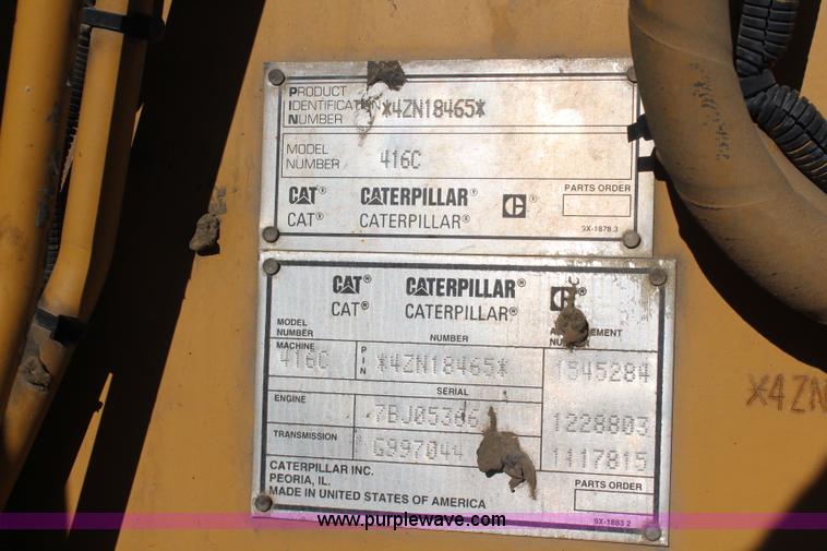 image for item I2397 1999 Caterpillar 416C backhoe