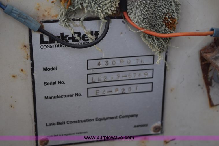 image for item I8621 1997 Link Belt 4300 excavator