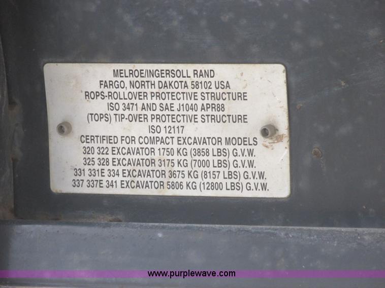 image for item J2345 1999 Bobcat 334 compact excavator