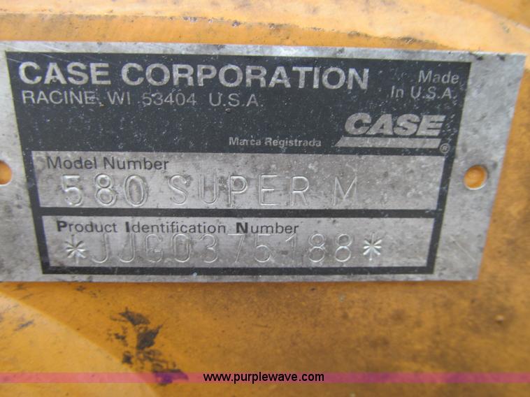 image for item J3348 2003 Case 580 Super M backhoe