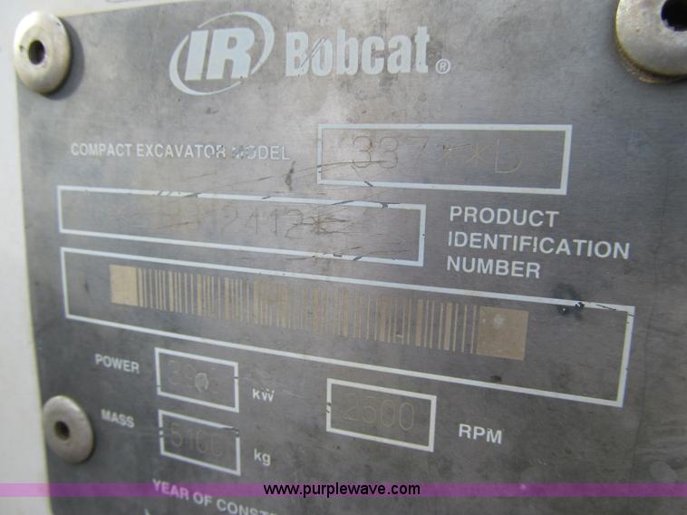 image for item J3349 2003 Bobcat 337D compact excavator