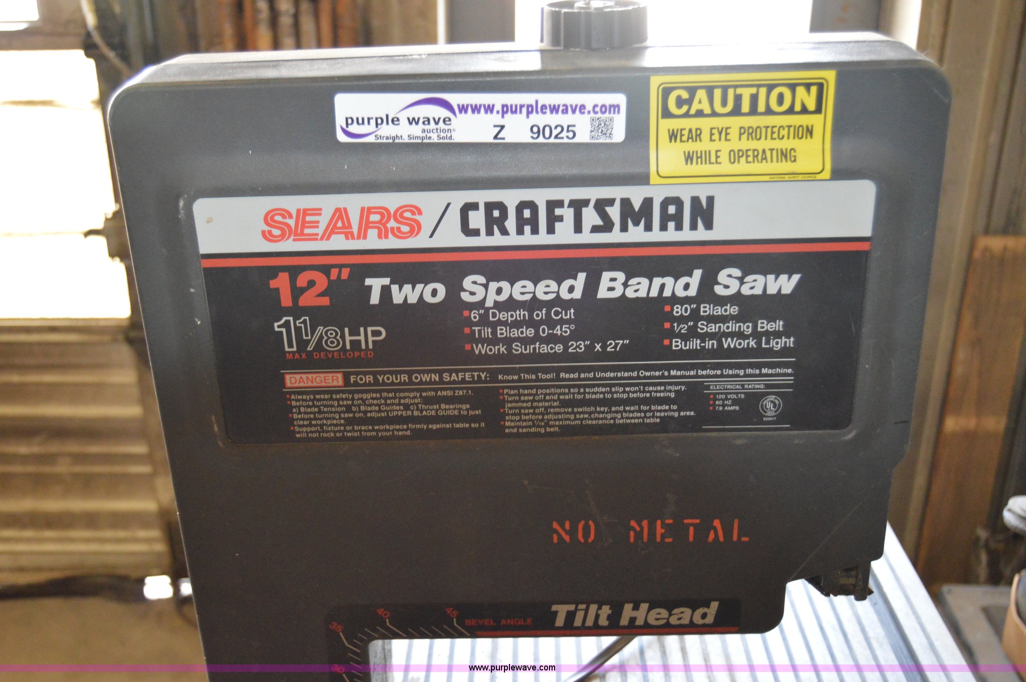 Craftsman 113.248320 band saw in Liberty, MO Item Z9025 sold Purple