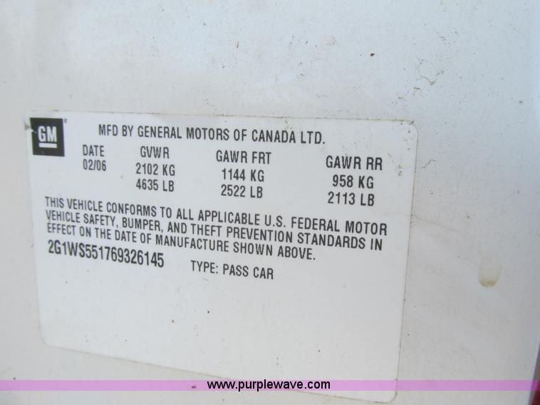 image for item AW9808 2006 Chevrolet Impala Police