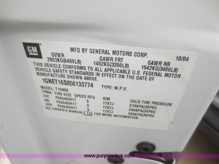 image for item D2228 2005 Chevrolet TrailBlazer EXT LS SUV