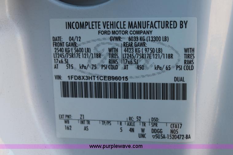 image for item H1680 2012 Ford F350 Super Duty SuperCab utility truck