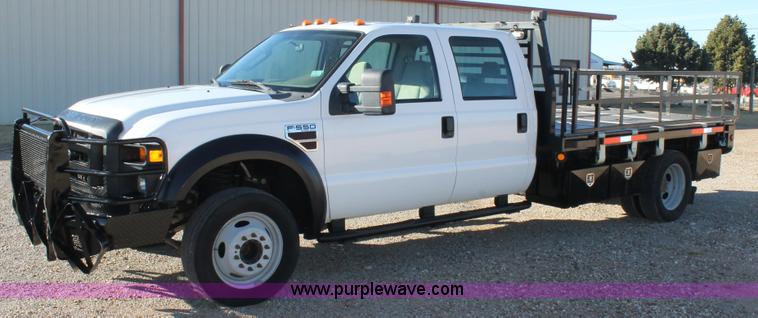 image for item H1681 2008 Ford F550 Crew Cab flatbed truck