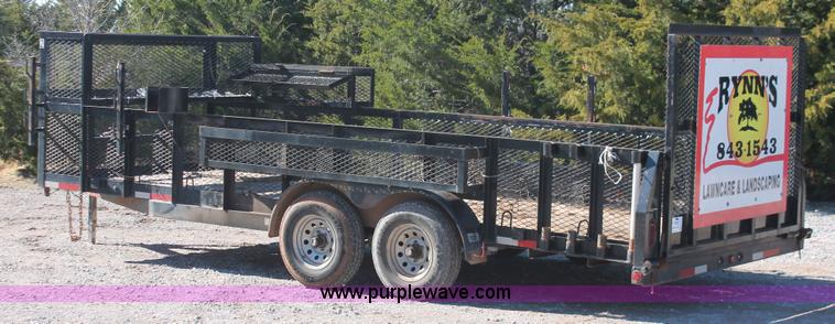 image for item H5516 2010 Horsecreek tandem axle flatbed utility trailer