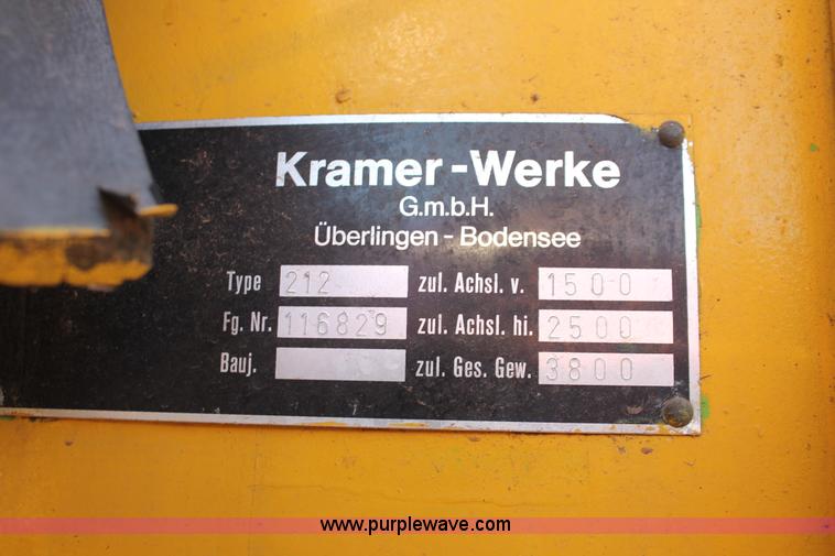 image for item H5519 1990 Kramer 212ET wheel loader