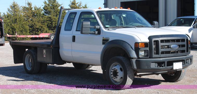 image for item H5520 2008 Ford F450 Super Duty XL SuperCab flatbed truck
